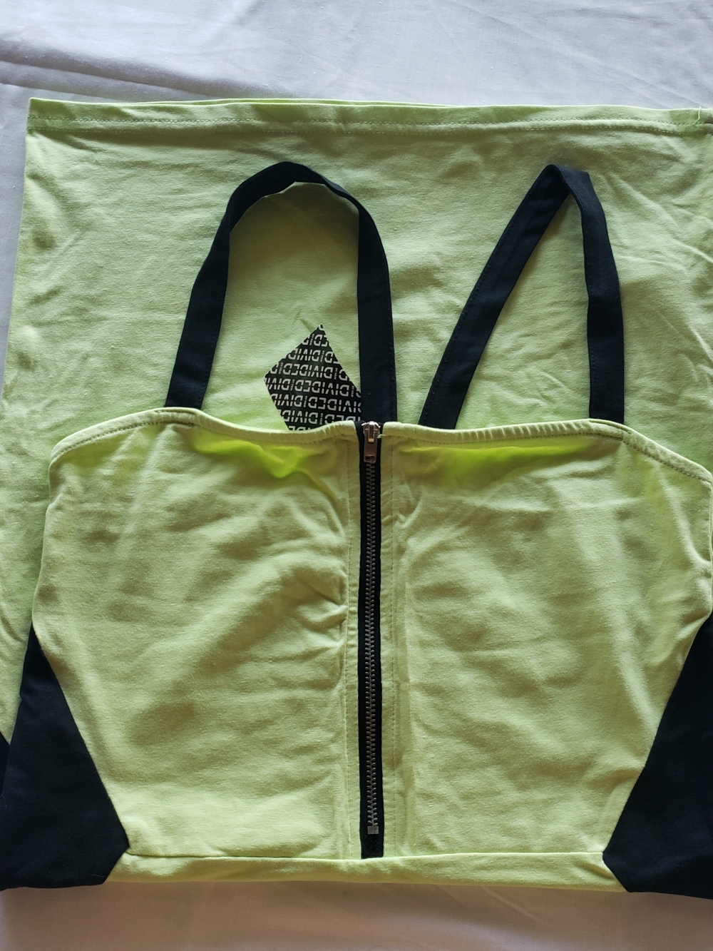 H&M Neon Lime One-Piece Bodysuit Dress